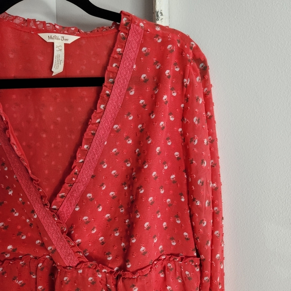 Matilda Jane top womens large Let's Go Together must be love peplum - Picture 3 of 5